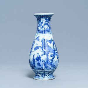 Een Chinese blauw-witte wandvaas, Wanli — foto 1