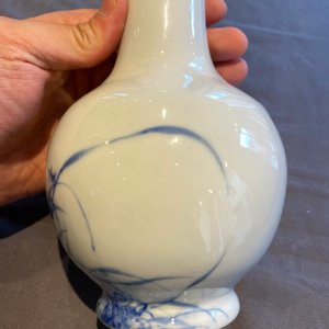 Een Chinese blauw-witte 'Wang Bu' vaas, Yongzheng merk, 20e eeuw — foto 13