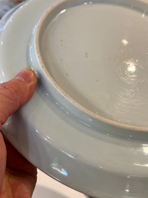 Een Chinese blauw-witte 'Wang Xizhi 王羲之' schotel , Yongzheng — foto 7