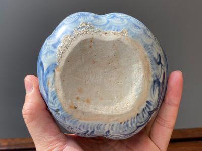 Een Chinese blauw-witte waterdruppelaar in de vorm van twee eenden, Ming — foto 6