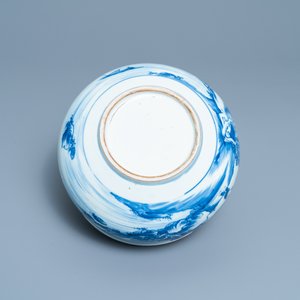 Een Chinese blauw-witte wierookbrander met een bergachtig landschap, Kangxi — foto 7