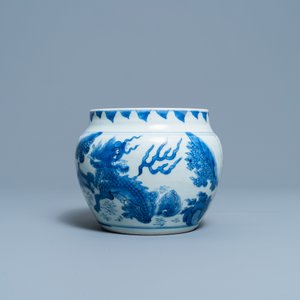 Een Chinese blauw-witte wierookbrander met een kylin, Transitie periode — foto 4