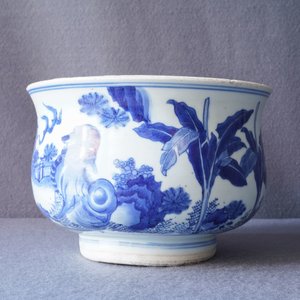 Een Chinese blauw-witte wierookbrander met fabeldieren, Transitie periode — foto 18
