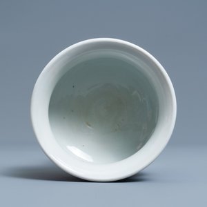 Een Chinese blauw-witte wierookbrander met inscripties, Kangxi — foto 6