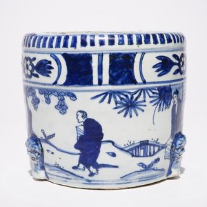 Een Chinese blauw-witte wierookbrander, Ming, Wanli — foto 1