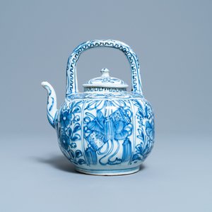 Een Chinese blauw-witte wijnkan met deksel, Wanli — foto 2