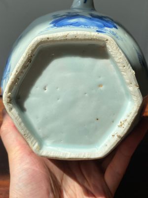 Een Chinese blauw-witte wijnkan met kylins, Transitie periode — foto 15