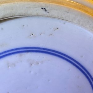 Een Chinese blauw-witte yenyen vaas met een vogel bij bloesems, Kangxi — foto 12