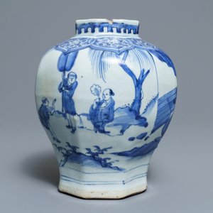 Een Chinese blauwwitte balustervaas, Transitie periode — foto 2