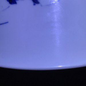 Een Chinese blauwwitte 'bianco sopra bianco' yenyen vaas met vogels bij bloesems, Kangxi — foto 15