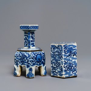 Een Chinese blauwwitte 'Bleu de Hue' altaarstand voor de Vietnamese markt, 19e eeuw — foto 5