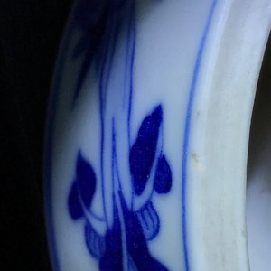 Een Chinese blauwwitte dekseldoos met drie compartimenten, 19e eeuw — foto 19