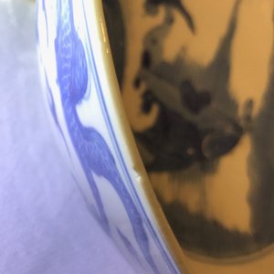 Een Chinese blauwwitte drakenkom, Kangxi — foto 14