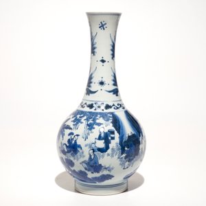 Een Chinese blauwwitte flesvormige vaas, Transitie periode — foto 3
