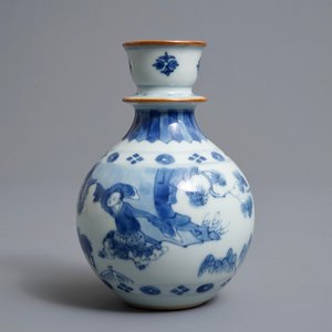 Een Chinese blauwwitte hookah-basis voor de islamitische markt, Kangxi — foto 3