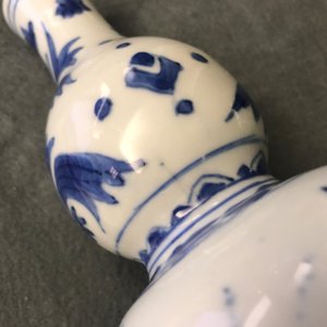Een Chinese blauwwitte kalebasvaas met de kalligraaf Wang Xizhi, Transitie periode — foto 12