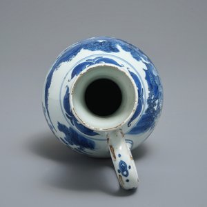 Een Chinese blauwwitte kan met landschapsdecor, Transitie periode — foto 5