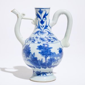 Een Chinese blauwwitte schenkkan, Transitie periode — foto 2