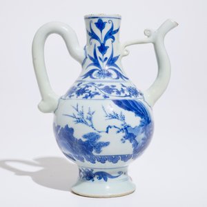 Een Chinese blauwwitte schenkkan, Transitie periode — foto 4