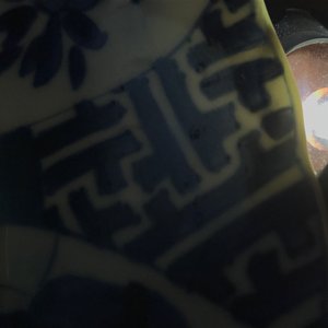 Een Chinese blauwwitte schotel met lange lijzen, Kangxi merk en periode — foto 6