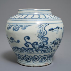 Een Chinese blauwwitte vaas, Hongzhi — foto 4
