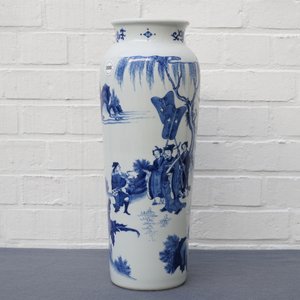 Een Chinese blauwwitte vaas in Transitie-stijl, 19/20e eeuw — foto 8
