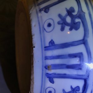 Een Chinese blauwwitte vaas met boeddhistische leeuwen en pioenen, Ming, Wanli — foto 35