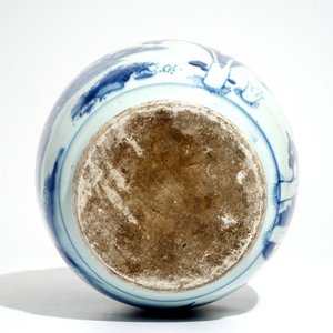 Een Chinese blauwwitte vaas met een qilin, Shunzhi, Transitie periode — foto 7