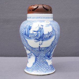 Een Chinese blauwwitte vaas met onsterfelijken, Kangxi — foto 14