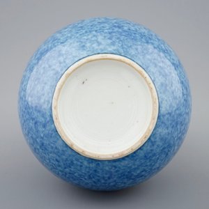 Een Chinese bleu poudré dubbele gourde vaas, 18/19e eeuw — foto 5