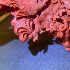 Een Chinese bloedkoralen groep met Guanyin, 19/20e eeuw — foto 31