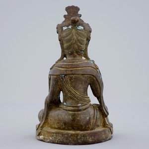 Een Chinese bronzen figuur van Boeddha Shakyamuni, 19e eeuw — foto 4