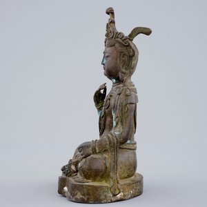Een Chinese bronzen figuur van Boeddha Shakyamuni, 19e eeuw — foto 5