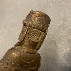 Een Chinese bronzen figuur van Wenchang Wang met inscriptie, Qing — foto 19
