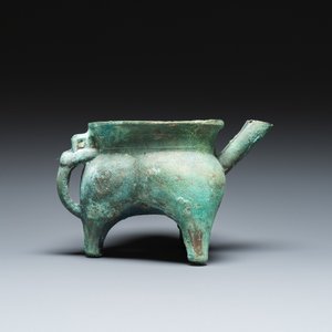 Een Chinese bronzen 'he' wijnkan, Westelijke Zhou, ca. 11e-8e v.C. — foto 4