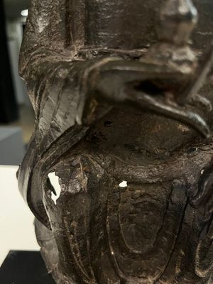 Een Chinese bronzen sculptuur van Wenchang Wang, Ming — foto 5