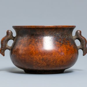 Een Chinese bronzen wierookbrander, 19/20e eeuw — foto 3