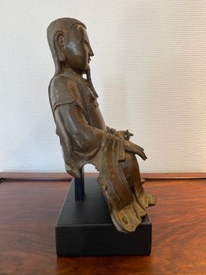 Een Chinese bronzen Zhen Wu met sporen van lakwerk, Ming — foto 5