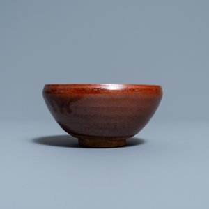 Een Chinese bruin-geglazuurde kom, Song of later — foto 3