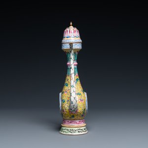Een Chinese Canton email dekselkan, Qianlong — foto 3