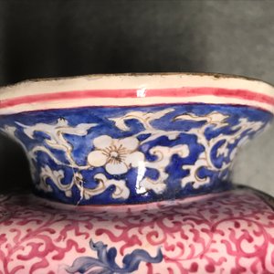 Een Chinese Canton email vaas met vogels bij bloemen, Qianlong — foto 19