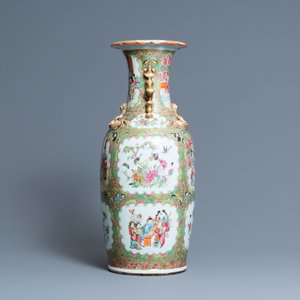 Een Chinese Canton famille rose vaas, 19e eeuw — foto 2