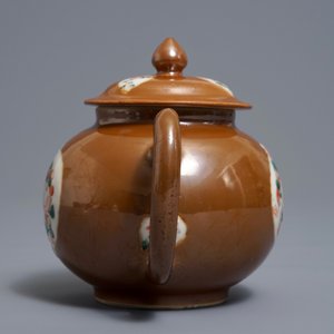 Een Chinese capucijner famille verte theepot met deksel, Kangxi — foto 4