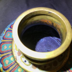 Een Chinese cloisonné vaas, Qianlong merk, 19/20e eeuw — foto 12