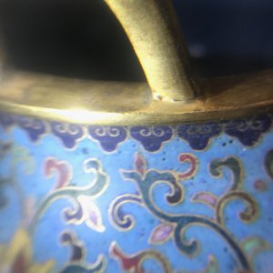 Een Chinese cloisonné wierookbrander, Qianlong merk, 18/19e eeuw — foto 13