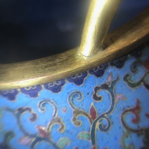Een Chinese cloisonné wierookbrander, Qianlong merk, 18/19e eeuw — foto 15