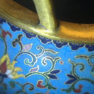 Een Chinese cloisonné wierookbrander, Qianlong merk, 18/19e eeuw — foto 19