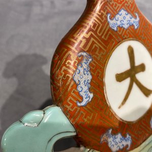 Een Chinese 'Daji' wandplaquette in de vorm van een kalebasvaas, 19e eeuw — foto 5