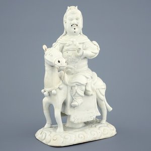 Een Chinese Dehua blanc de Chine figuur van Guandi, God van de oorlog, Ming Dynastie, Chongzhen (1627–1644) — foto 1