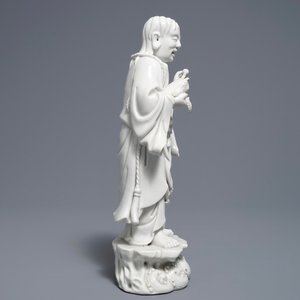 Een Chinese Dehua blanc de Chine figuur van Liu Hai met de pad, gemerkt voor Xie Bamboo, begin 19e eeuw — foto 2